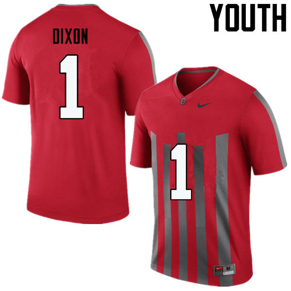 Youth Ohio State Buckeyes #1 Johnnie Dixon College Football Jerseys Game-Throwback